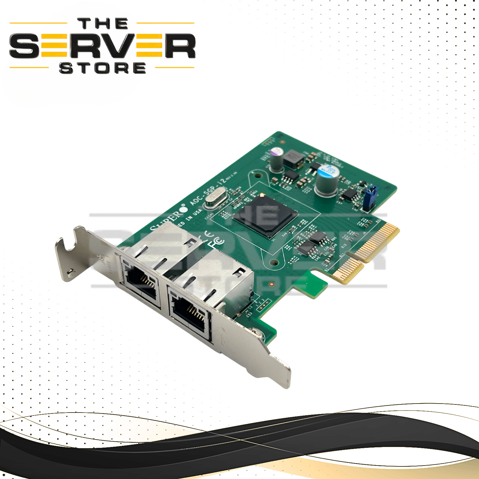 (LOT OF 10) Supermicro Dual Port J-45 Intel i350 GbE PCIe Gigabit Network Card AOC-SGP-I2