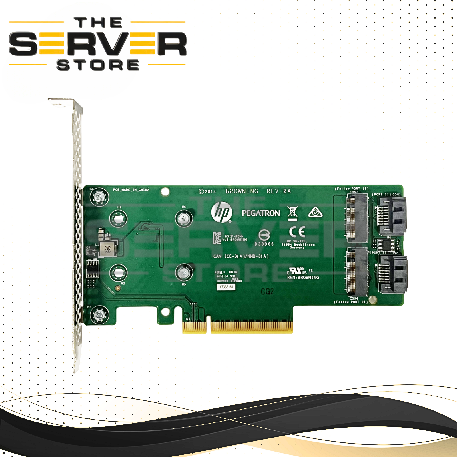 HPE SATA M.2 ML/DL Dual Drive PCIe Riser Card (Card ONLY) 878784-B21