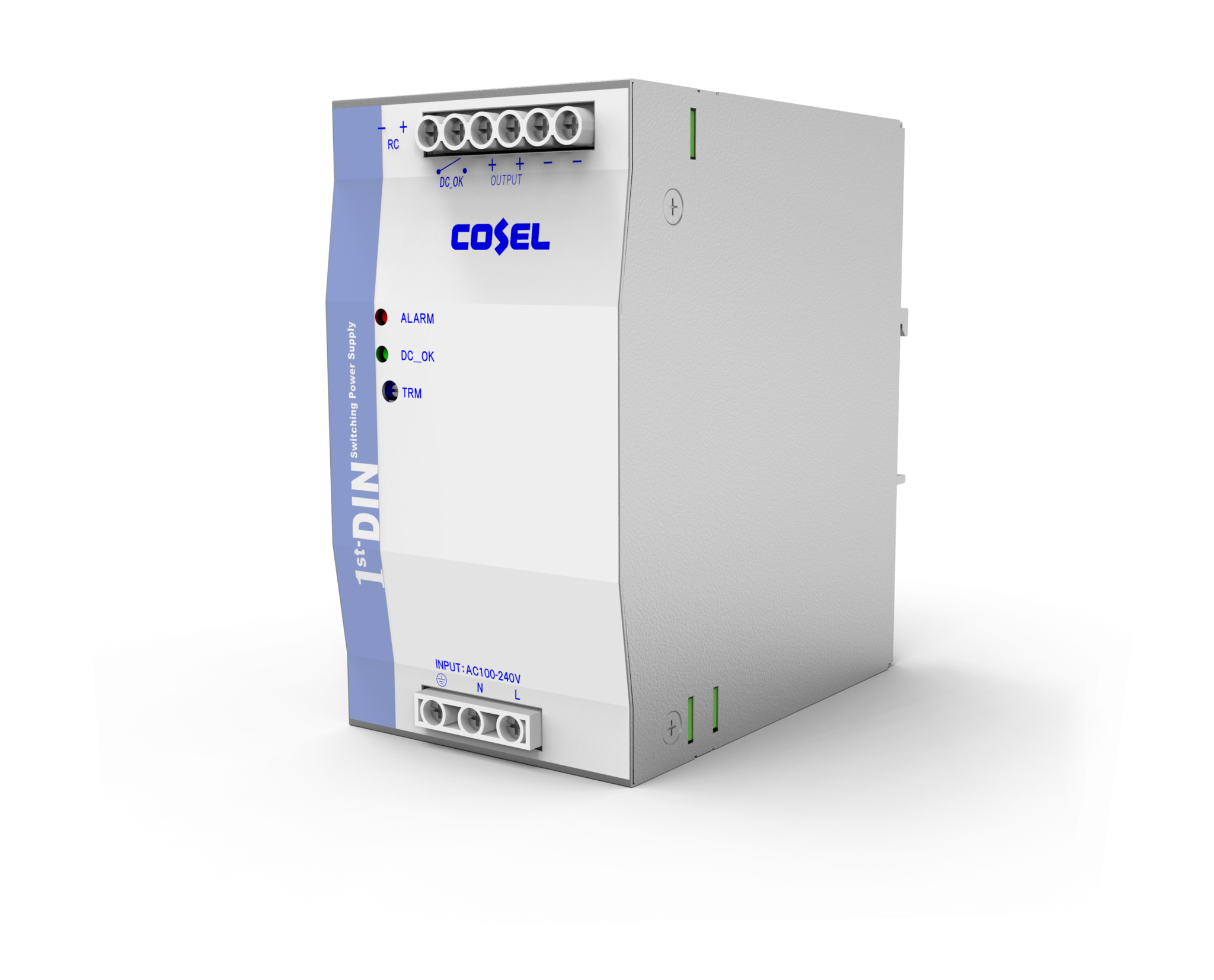 Hanwha HV-IE048-240-20	240W @ 48Vdc, Industrial AC/DC power supply, DIN rail mount (L)