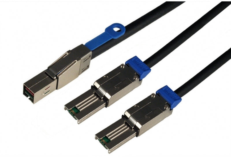 TMC 5556X2 SFF-8644 to (2) SFF-8088 External HD MiniSAS to MiniSAS x2 Fanout Cable.