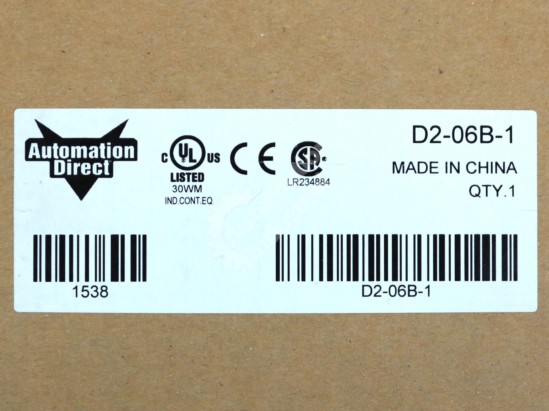 D2-06B-1 By Automation Direct 100-240VAC I/O Base w/Output Power NSFP