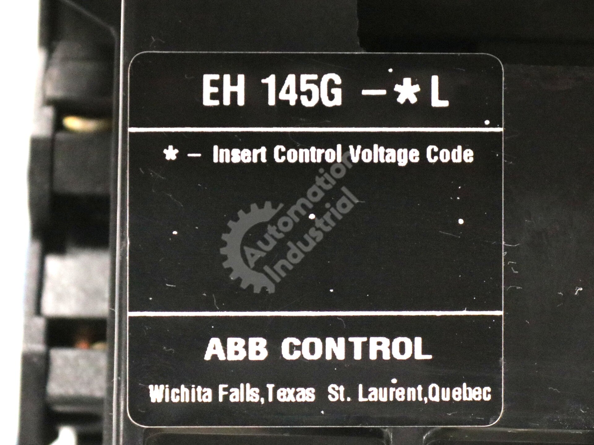 EH145G-1L By ABB 3-Pole 600V AC Magnetic Contactor