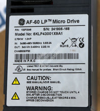 Cargar imagen en el visor de la galería, 6KLP43001X9A1 by GE 1HP 460V Micro Drive AF-60 LP Series
