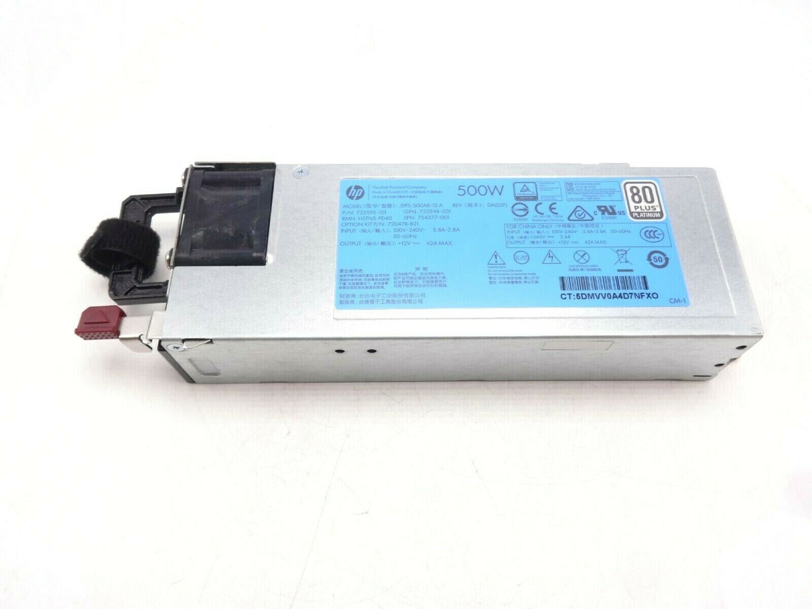 ISS 720478-B21 - 500W Flex Slot Platinum Hot Plug Power Supply Kit Fonte