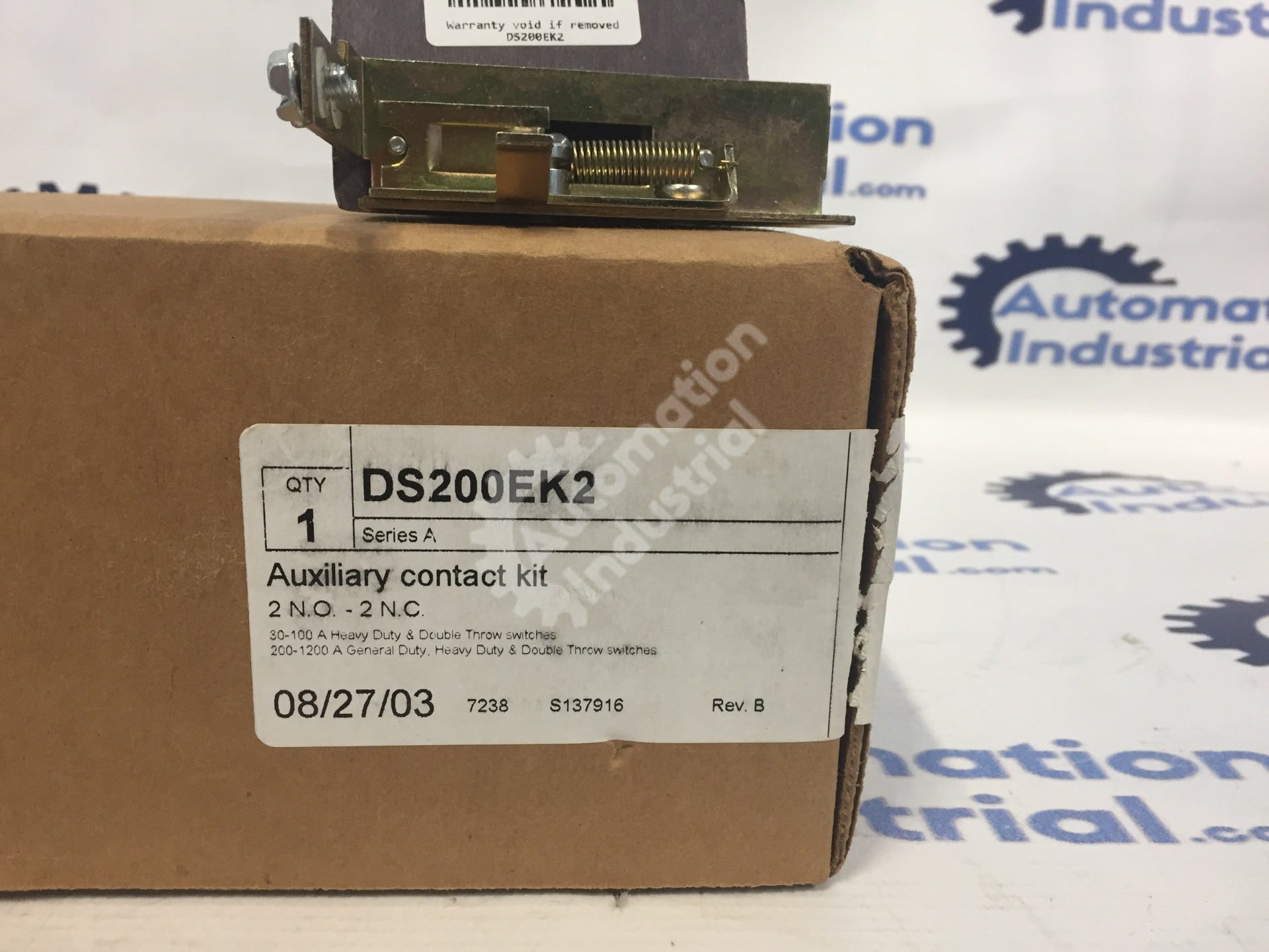 Cutler Hammer DS200EK2 Auxiliary Contact Kit 2 N.O.-2 N.C.