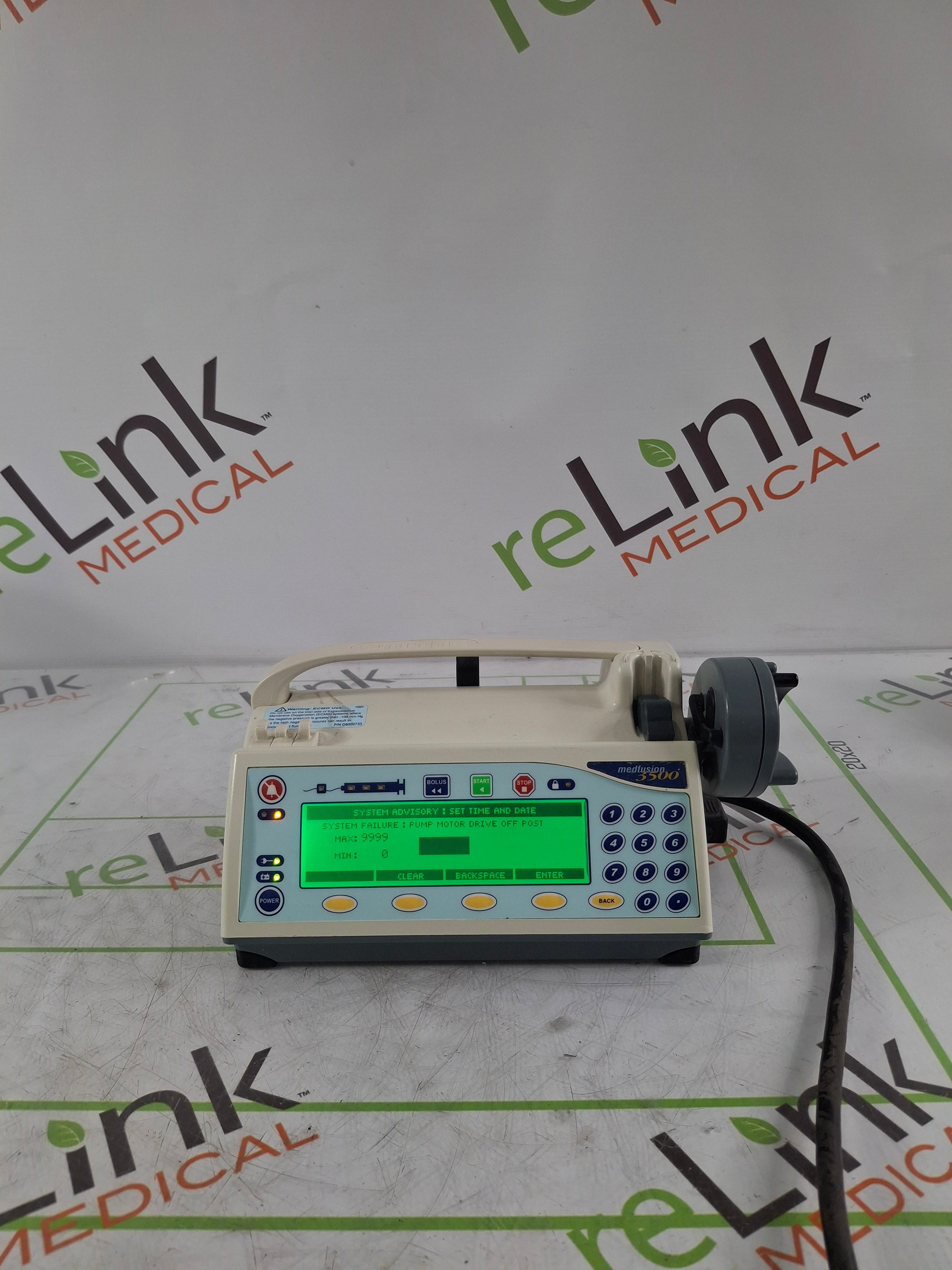 Smiths Medical Medfusion 3500 Version 5 Syringe Infusion Pump