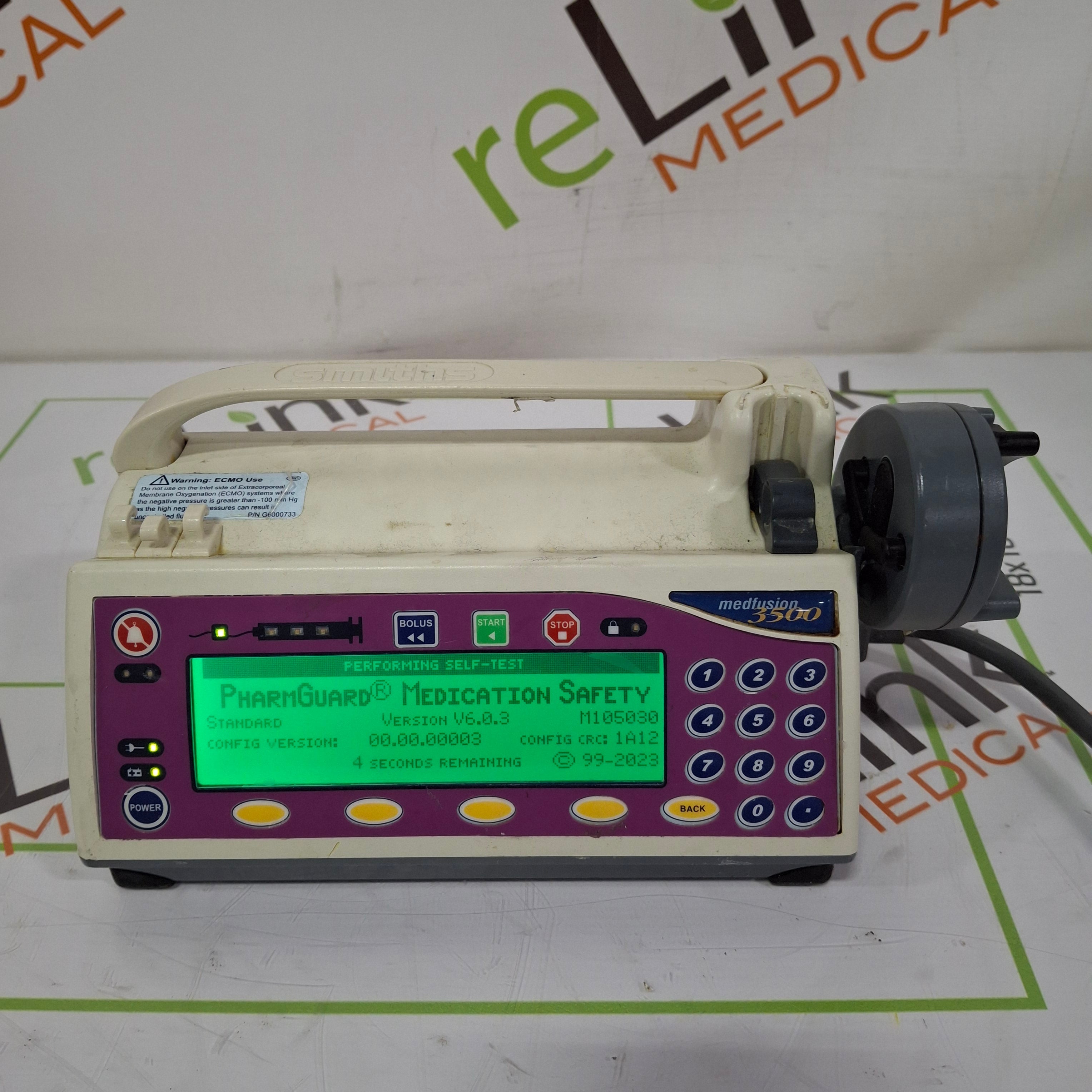 Smiths Medical Medfusion 3500 Version 6 Syringe Infusion Pump