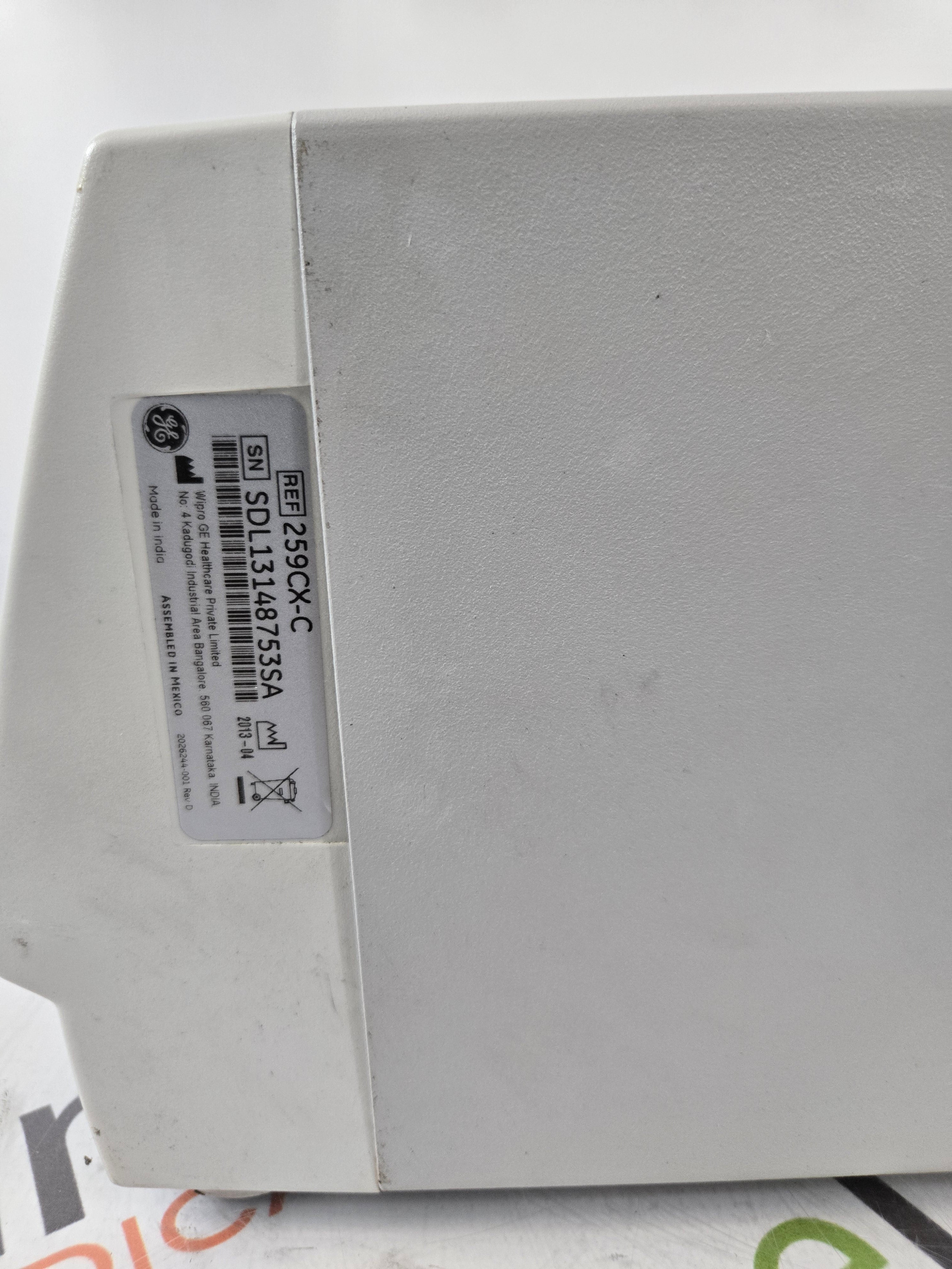 GE Healthcare Corometrics 250cx Series Model 259cx-c Fetal Monitor