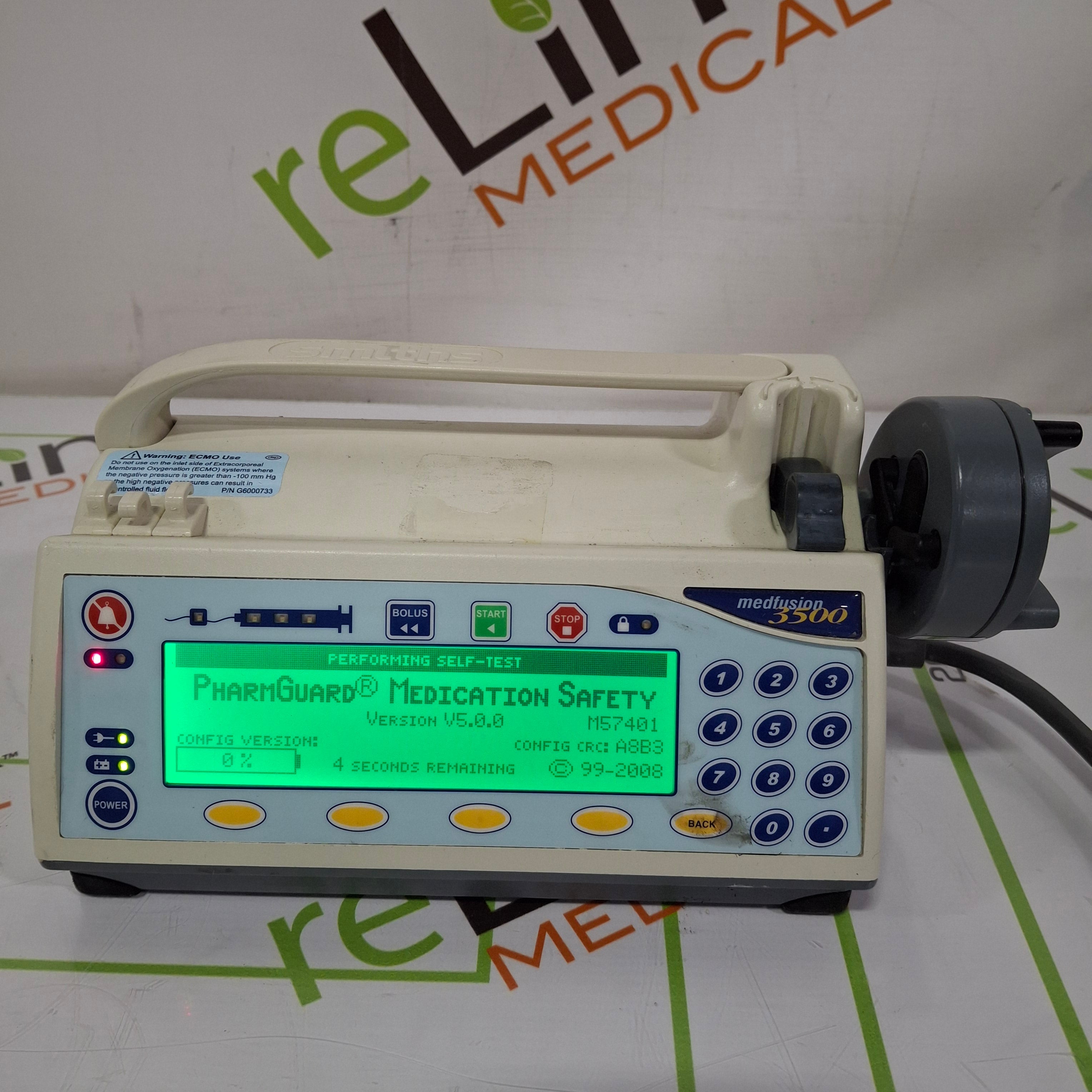 Smiths Medical Medfusion 3500 Version 5 Syringe Infusion Pump