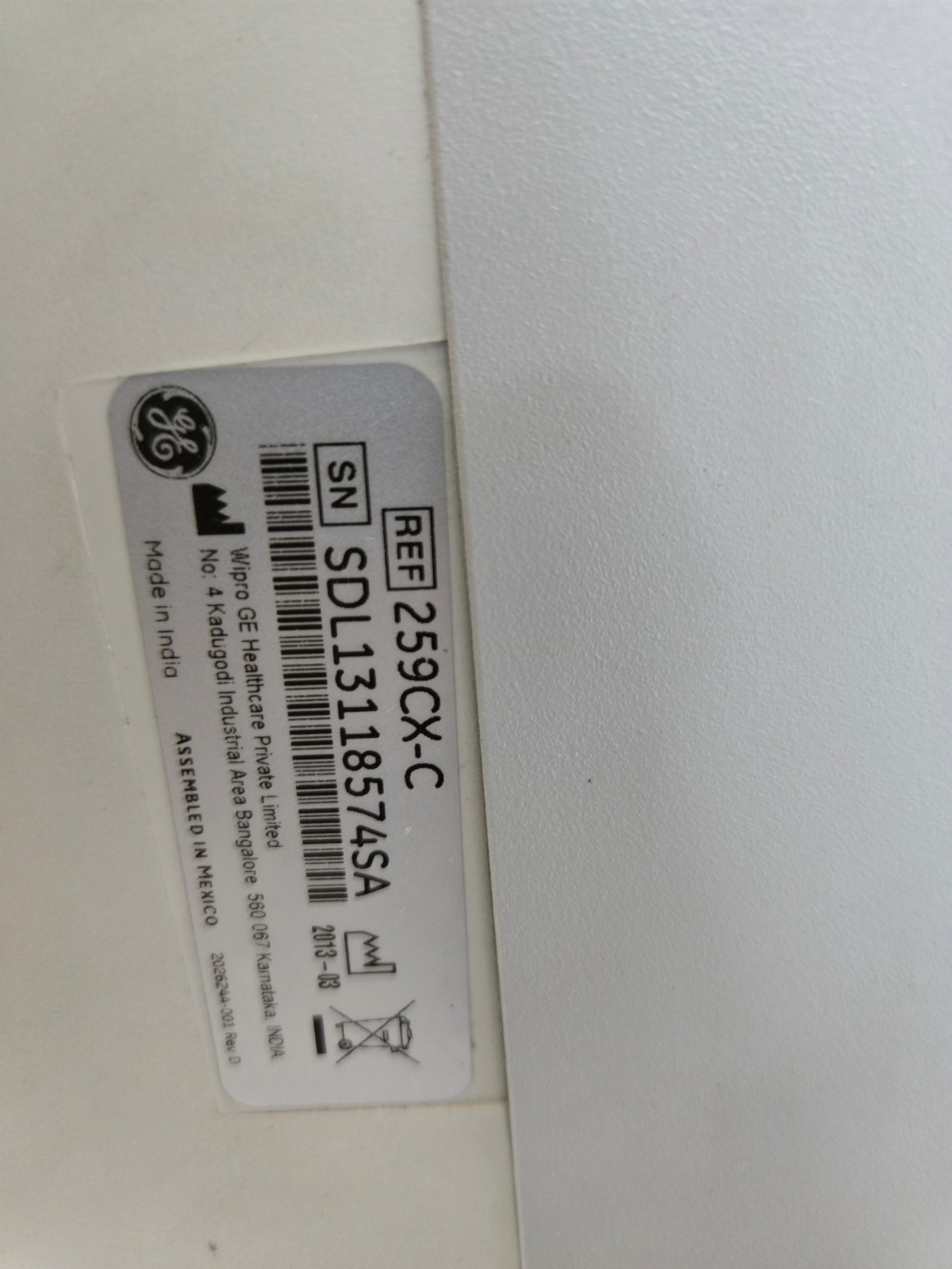 GE Healthcare Corometrics 250cx Series Model 259cx-c Fetal Monitor