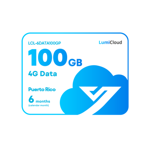 Luminys LCL-6DATA100GP	LumiCloud 4G Data 100GB Puerto Rico: 6 Month Data Plan