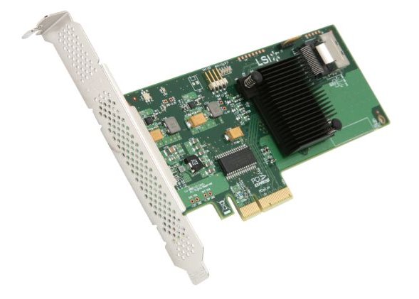 LSI SAS 9211-4i 4-Port 6Gb/s SATA and SAS PCIe HBA with Integrated RAID. Card Only.
