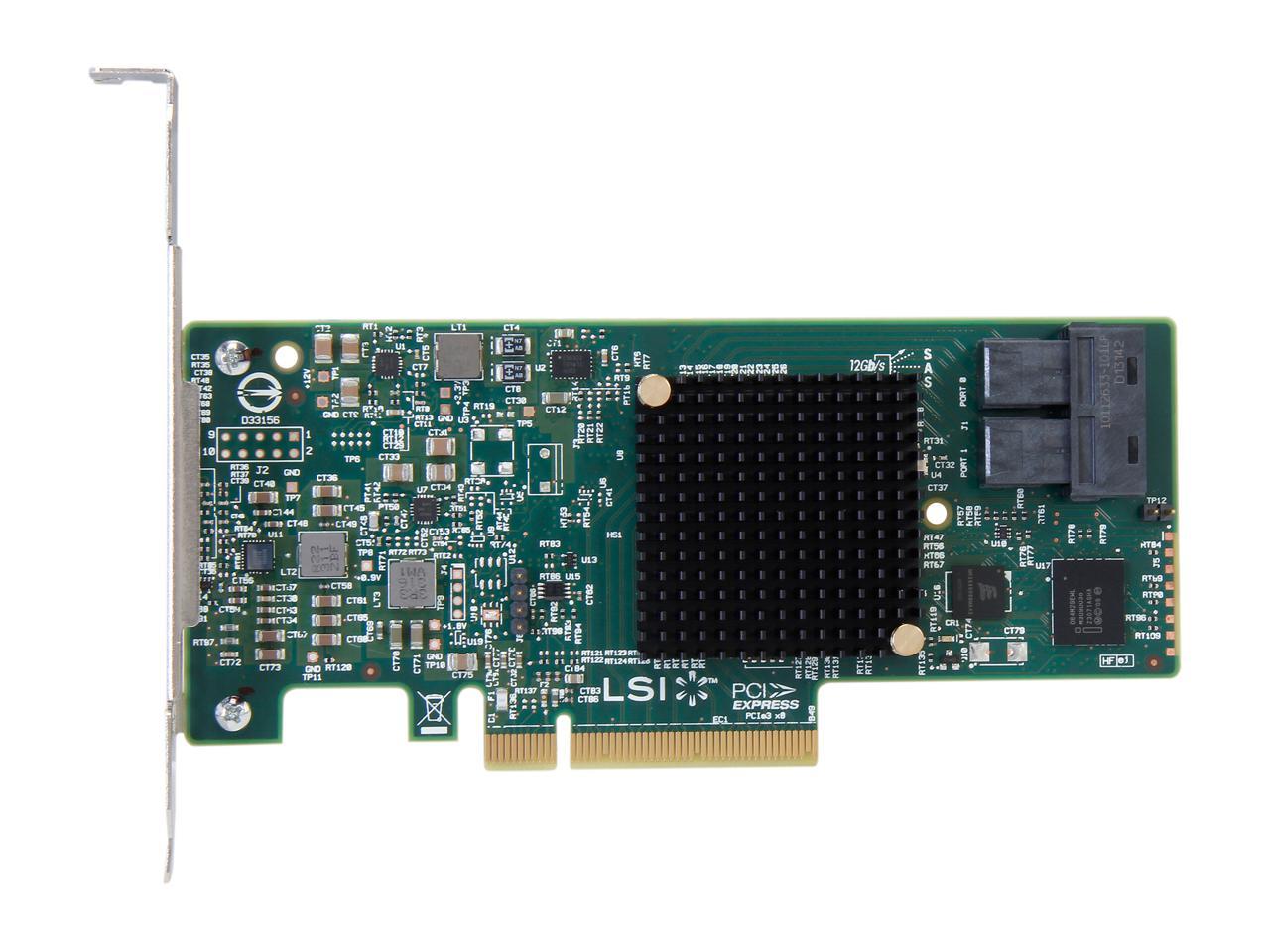 LSI Logic LSI00344 9300-8i SGL SAS 8 puertos 12Gb/s PCIE3.0 Tarjeta controladora HBA Brown