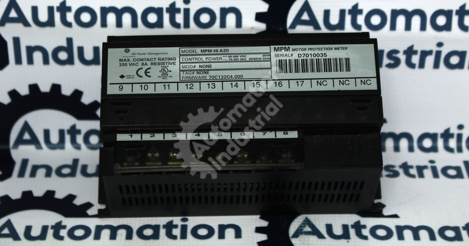 GE Multilin MPM-HI-A20 Motor Protection Meter
