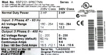 Cargar imagen en el visor de la galería, 6SP201-9P6CTNN By Reliance Electric HP 230V Inverter Drive SP600
