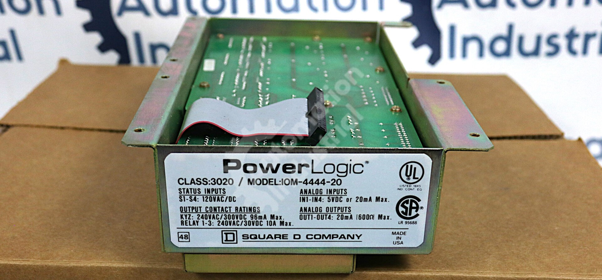IOM-4444-20 By Square D PL Cass 3020 4 Analog In/4 Analog Out I/O Module NSFP