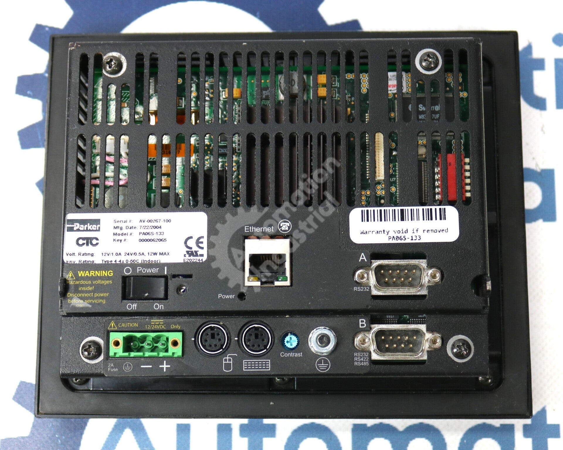 PA06S-133 By CTC Parker Automation 24VDC 6In VGA Color STN Powerstation