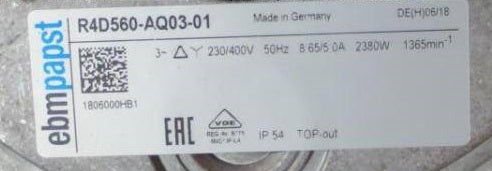 R4D560-FB13-01 ebm papst 400V fan