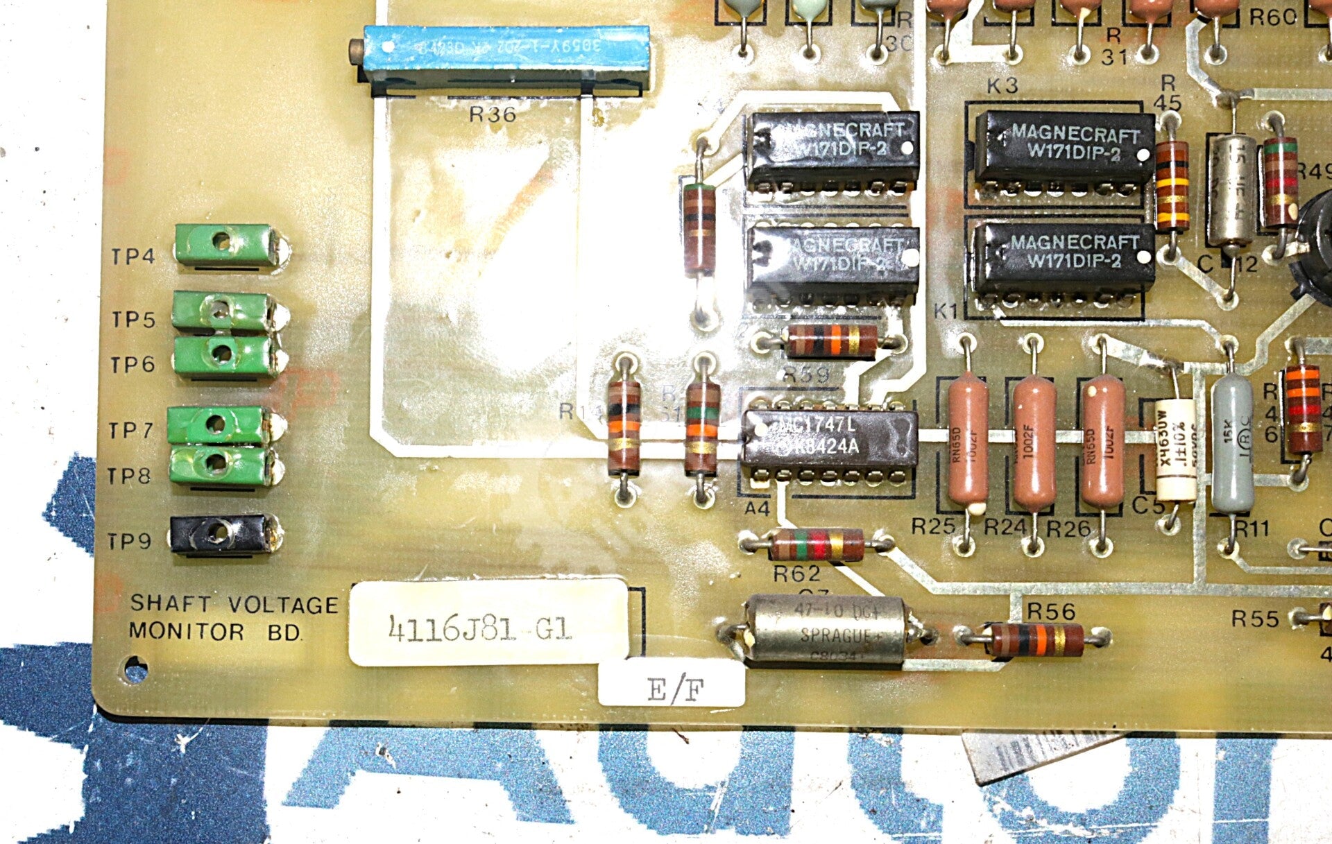 4116J81 By General Electric 4116J81-G1 Shaft Voltage Monitor Board