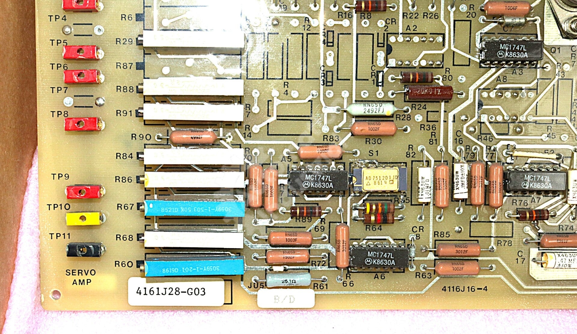 4161J28 By General Electric 4161J28-G03 Servo Amplifier Card