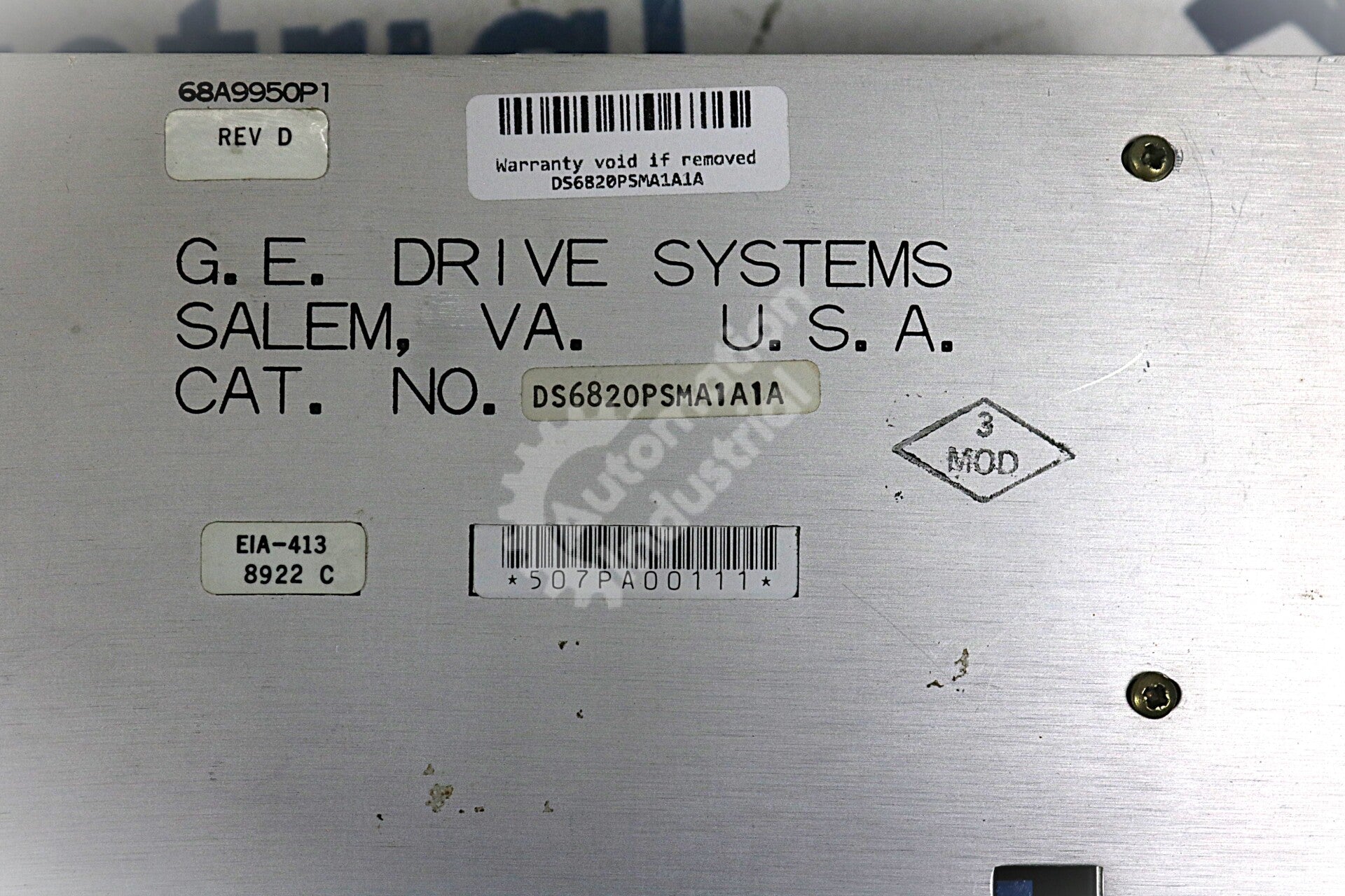 DS6820PSMA1A1A By General Electric DS6820PSMA 230VAC !0AMP Power Supply Module