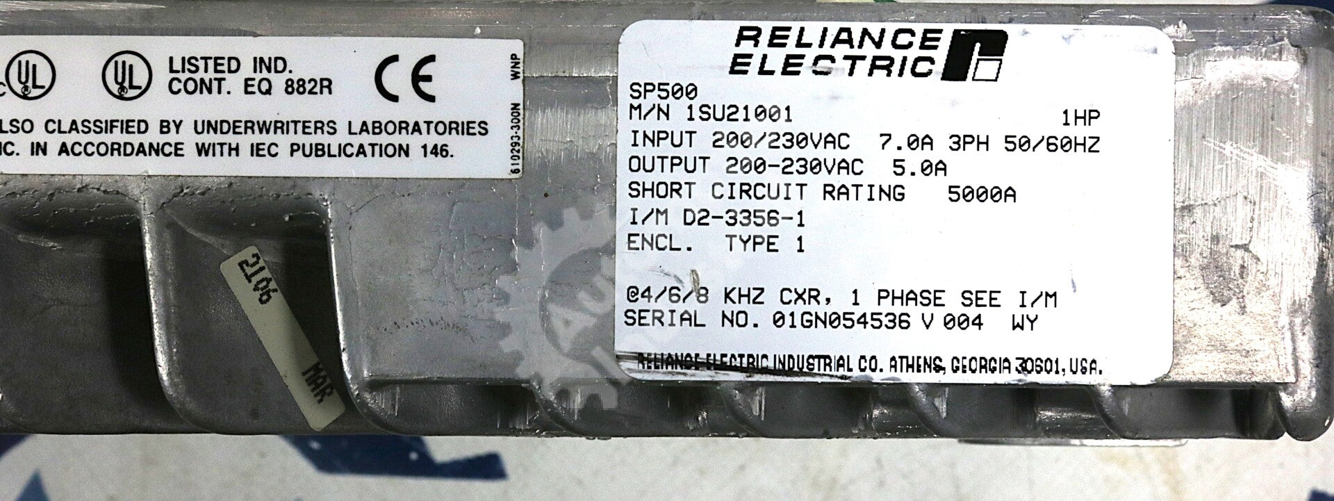Reliance Electric 1SU21001 SP500 1HP 3 Phase AC Drive
