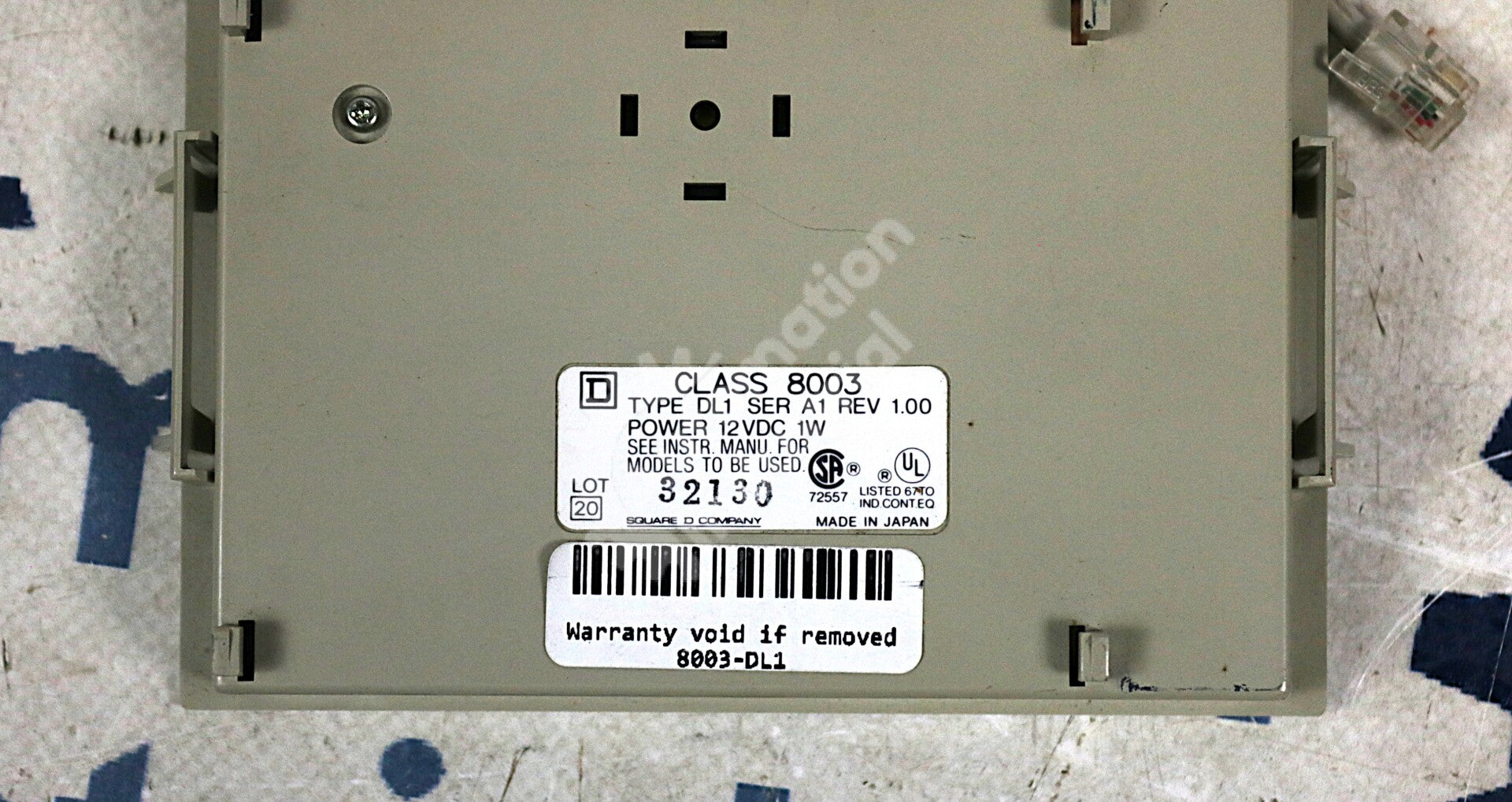 DL1 By Square D Sy/Max Class 8003 12VDC Micro-1 Data Preset Loader