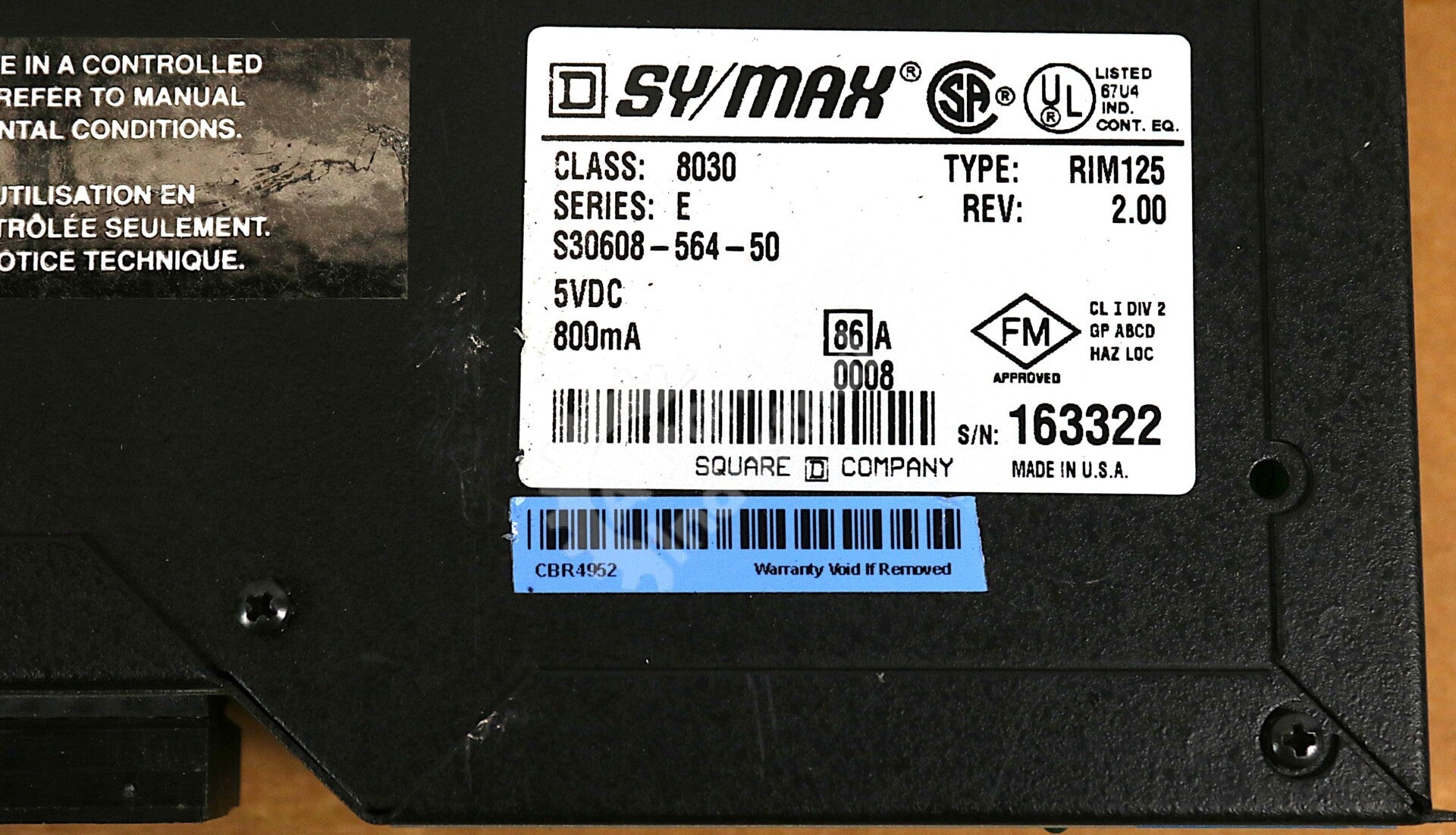 RIM-125 By Square D Sy/Max Class 8030 5VDC Analog 16-Ch Input Module