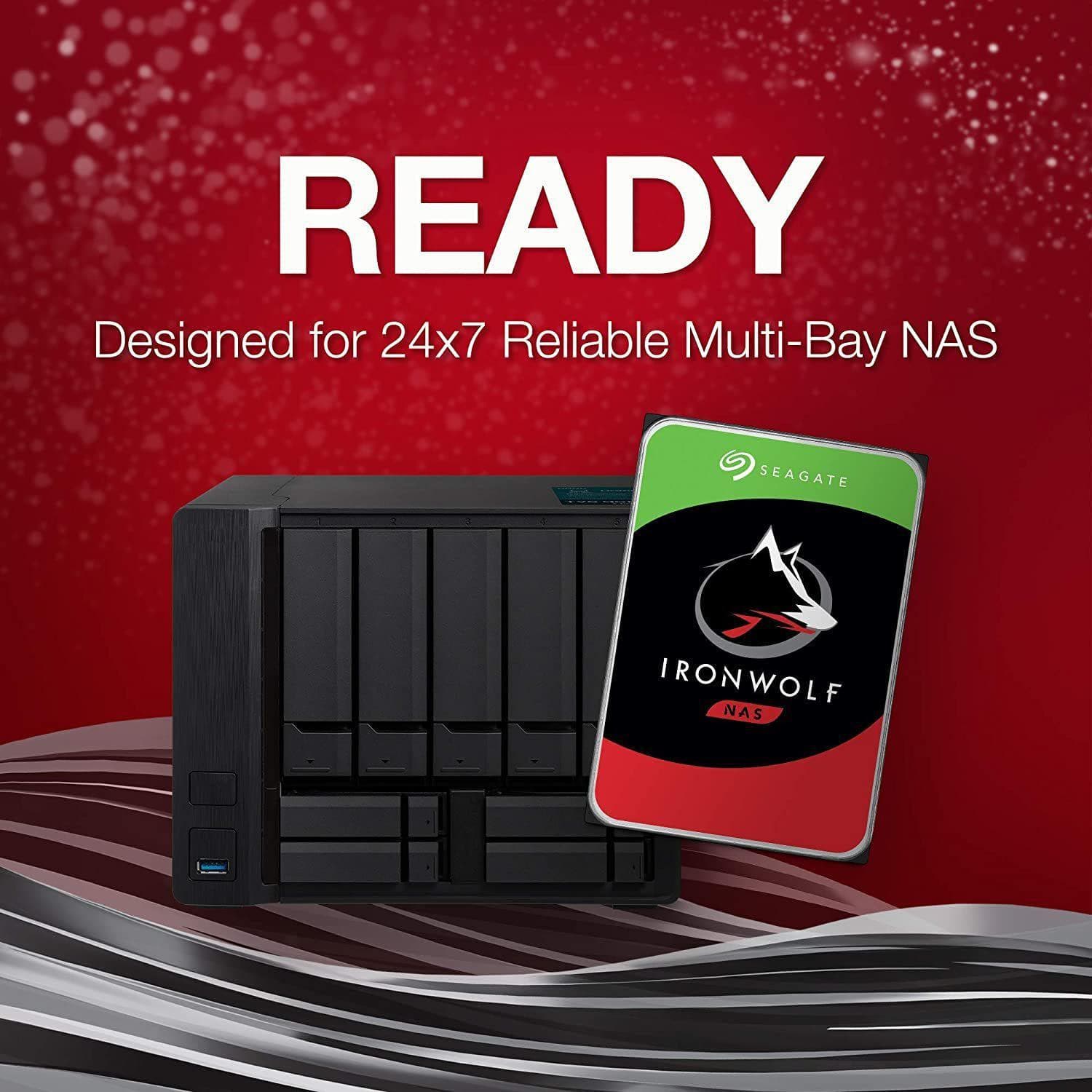 Seagate (ST14000VN0008) IronWolf 14TB NAS Internal Hard Drive HDD – 3.5 Inch SATA 6Gb/s 7200 RPM 256MB Cache for RAID Network Attached Storage-FoxTI