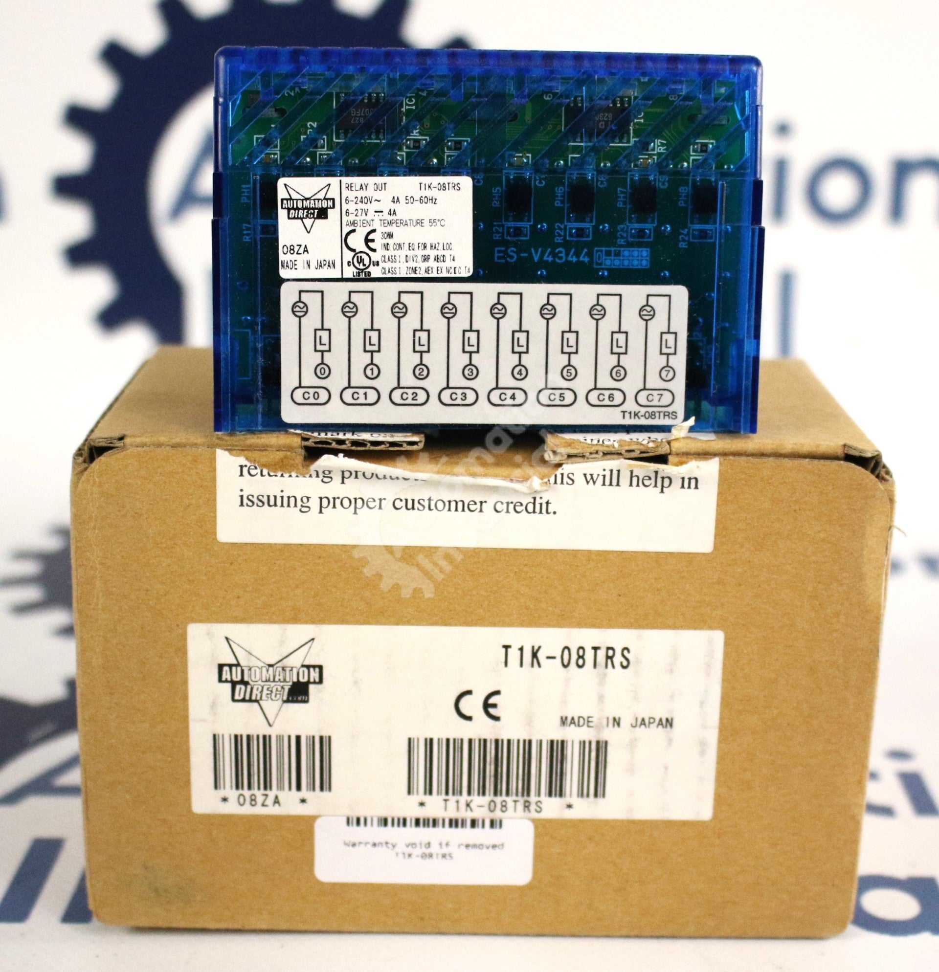 T1K-08TRS by Automation Direct 6-24VDC/6-240VAC Relay Output Terminal I/O NEW