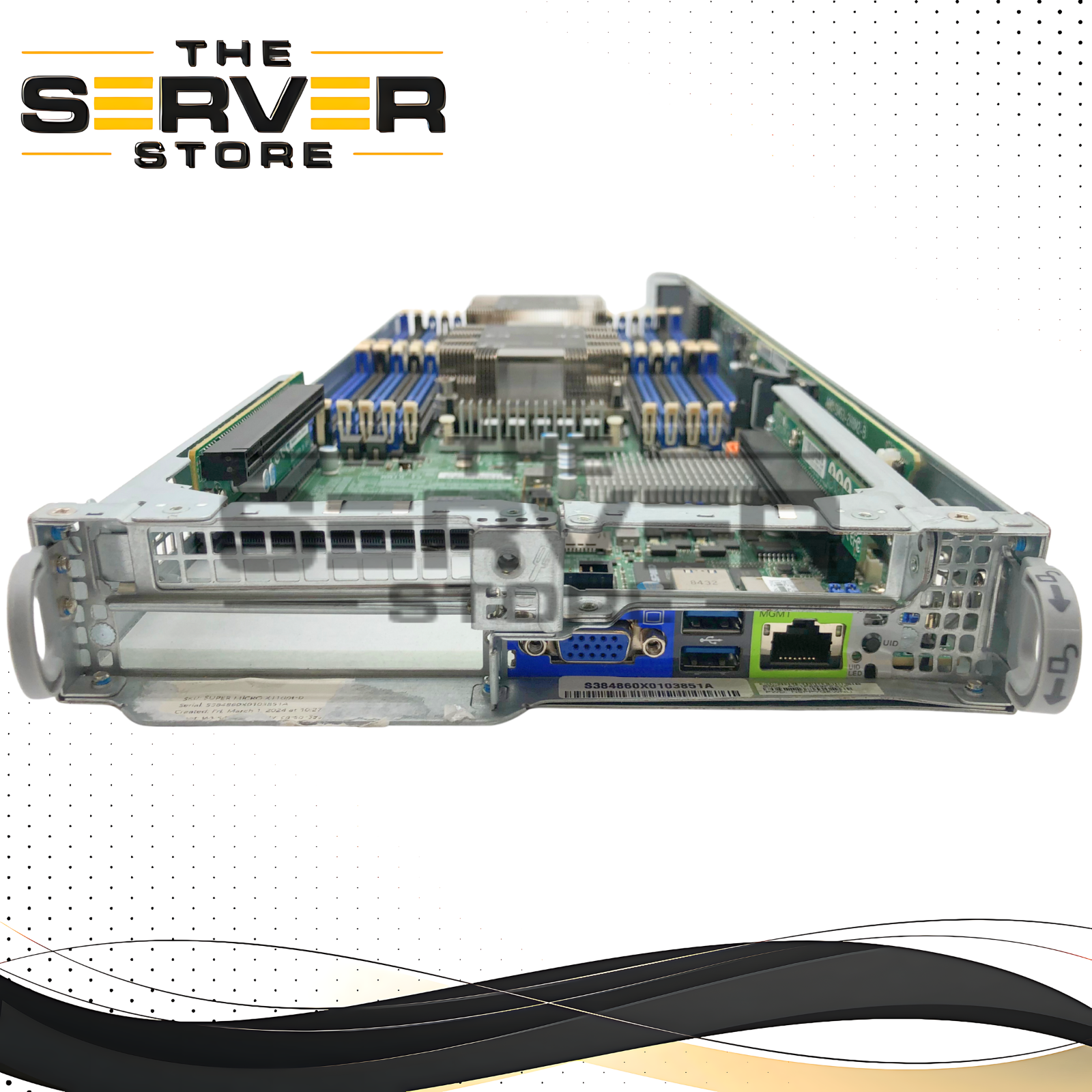 Supermicro X11DPT-B Dual LGA3647 Socket P Motherboard for Xeon Scalable CPUs with Heatsinks (Barebones). Front I/O Board, Riser, Backplane Adapter Included. P/N: X11DPT-B.