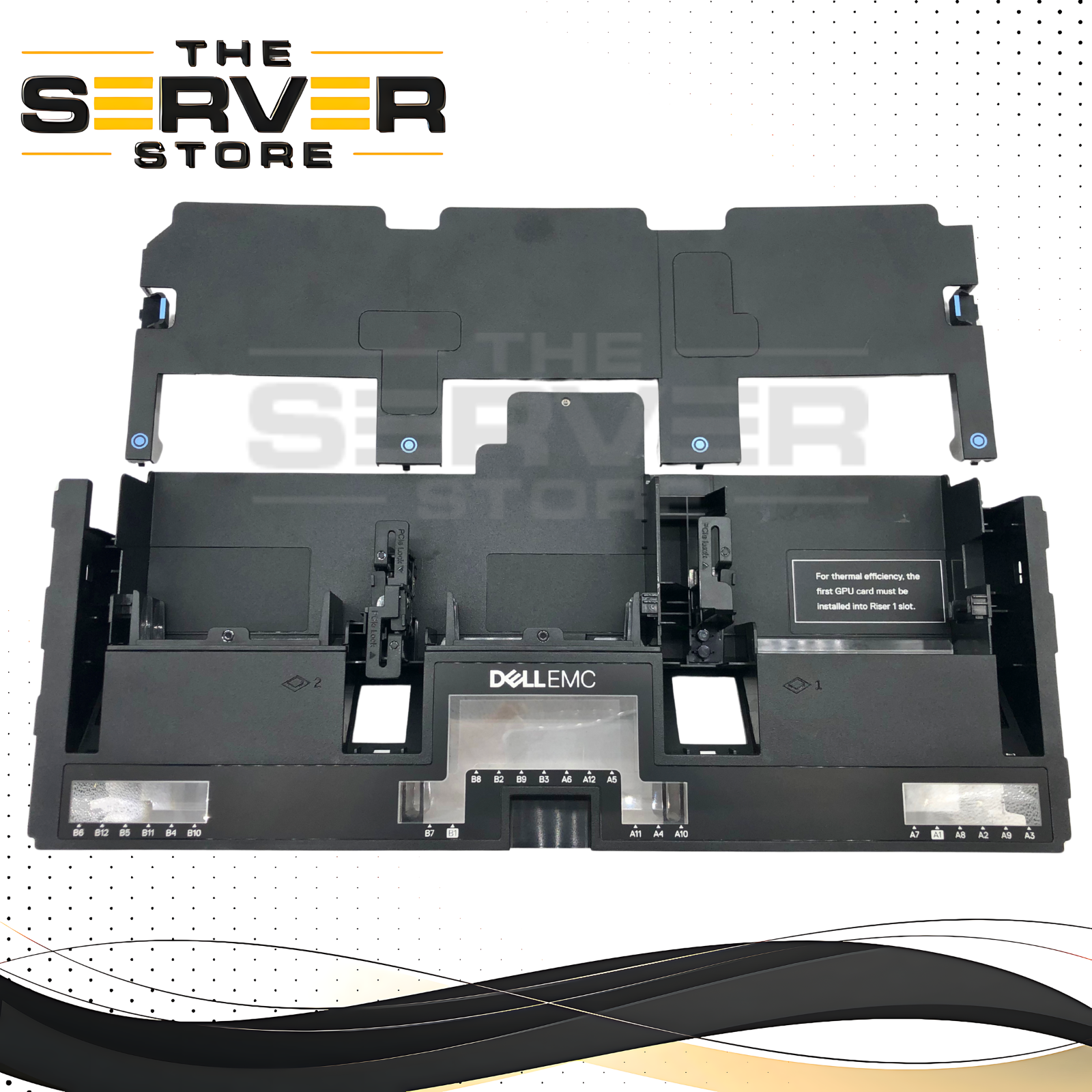 Dell EMC PowerEdge R740 / R740xd GPU Configuration CPU & Memory Cooling Baffle / Air Shroud. P/N: RFFDP, 0RFFDP.