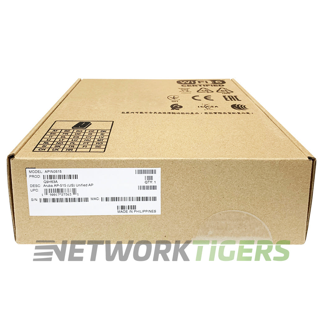 NEW HPE Aruba Q9H63A AP-515 (US) Dual Radio 802.11ax WiFi 6 MU-MIMO OFDMA WAP