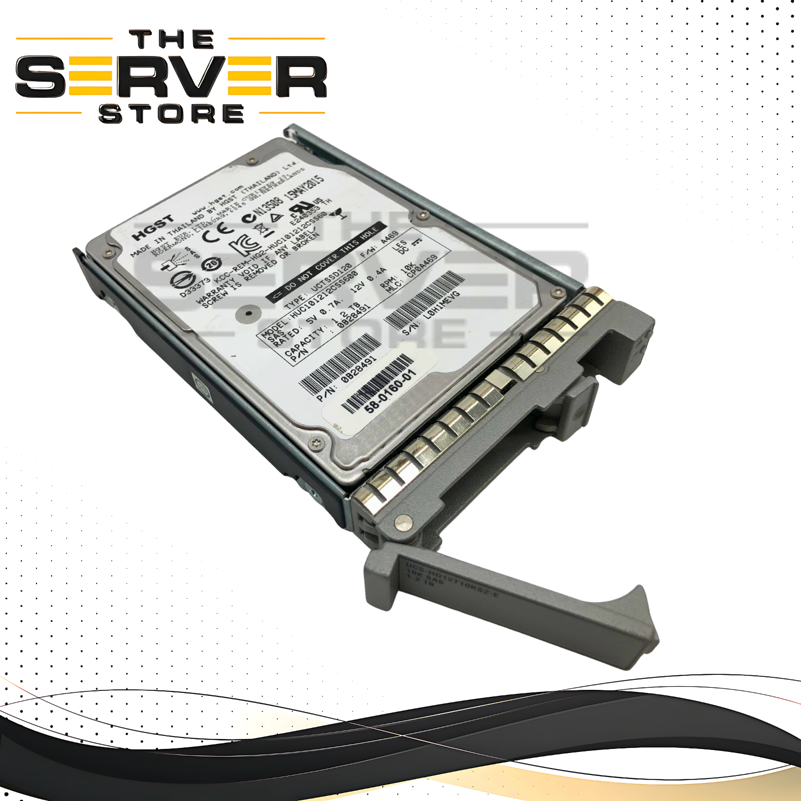 Cisco HGST 1.2TB 10K 12Gb/s SAS 2.5 SFF Enterprise HDD in Caddy (UCS-HD12T10KS2-E)