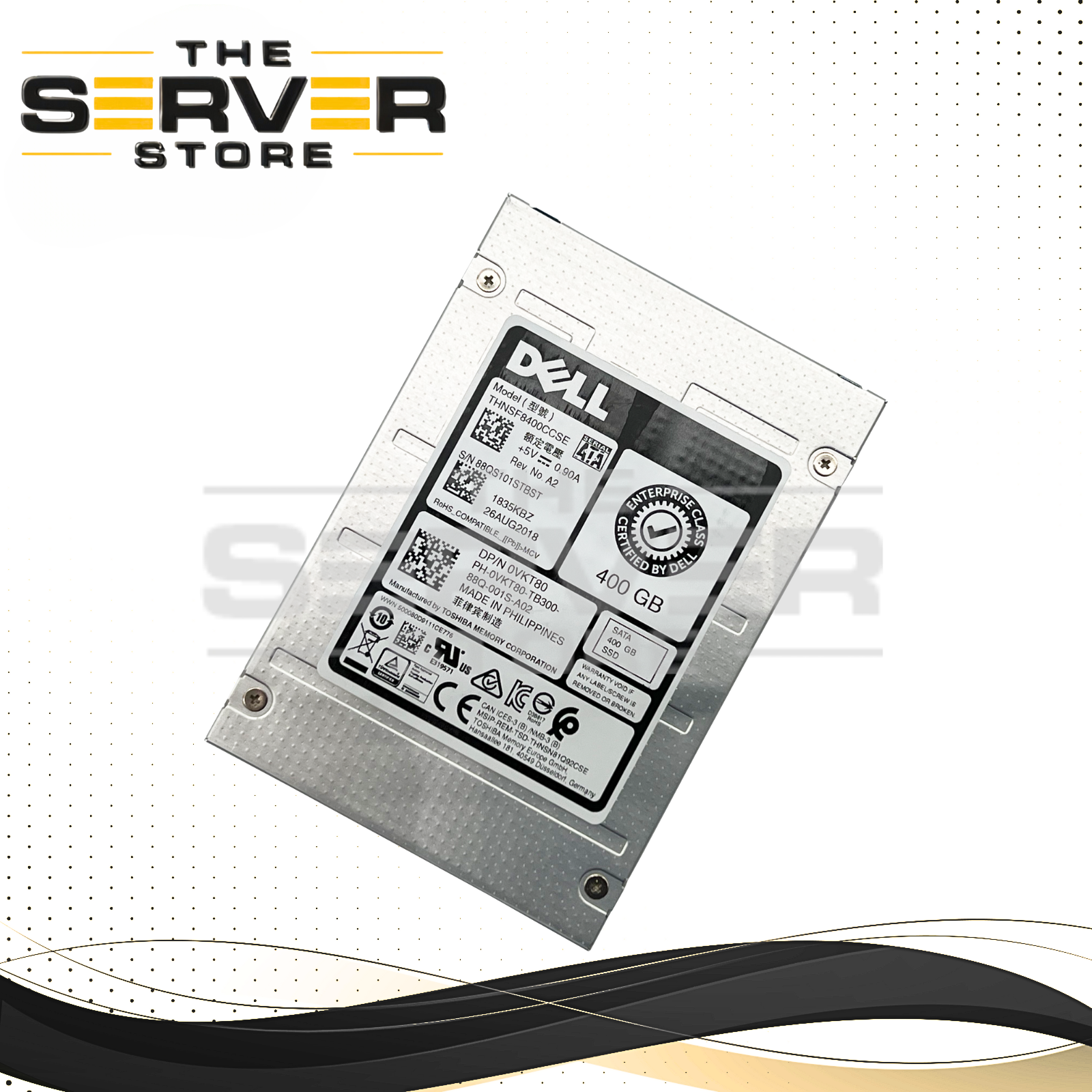 Dell 400GB MLC SATA 6G MU 2.5" SSD Toshiba THNSF8400CCSE VKT80 ( Health 96% )