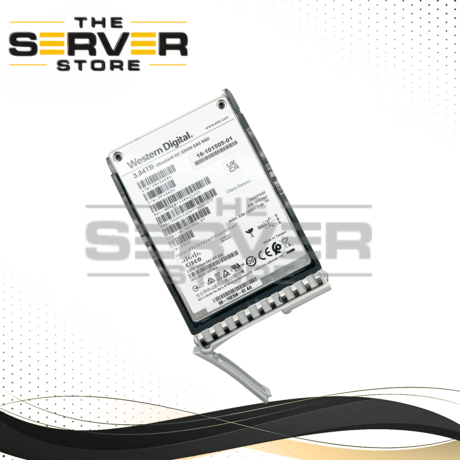 Cisco 3.84TB SAS 12G SFF 2.5" SSD WUSTR1538ASS205 0P40604 UCS-SD38T2HTNK9