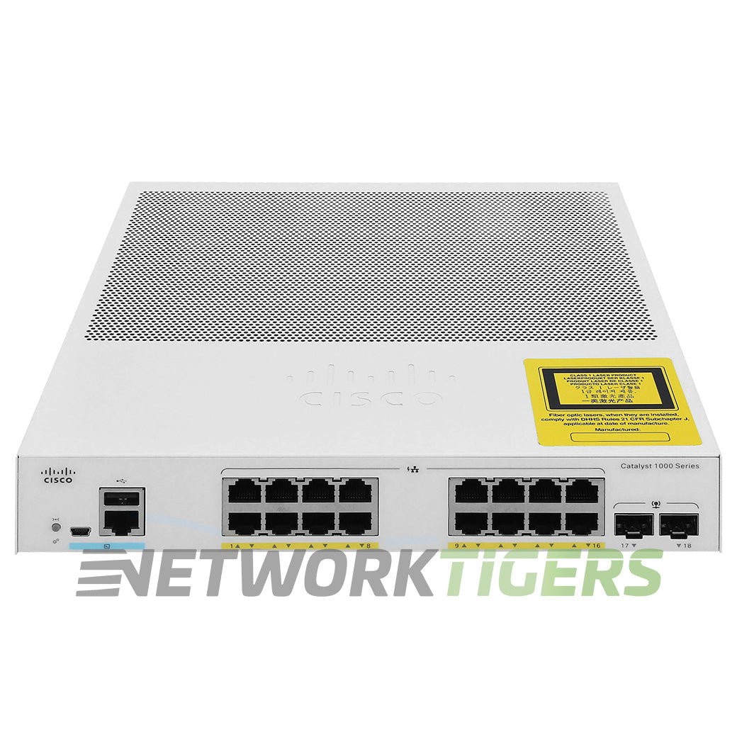 NEW Cisco C1000-16FP-2G-L Catalyst 1000 16x 1GB PoE+ RJ45 2x 1GB SFP Switch