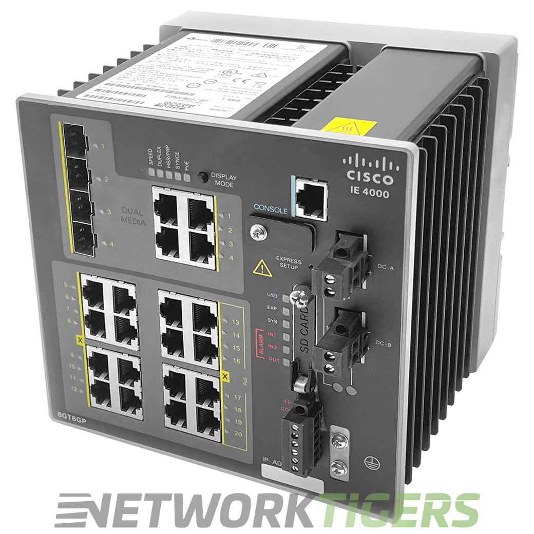 NEW Cisco IE-4000-8GT8GP4G-E 16x 1GB (8x PoE) RJ45 4x 1GB Combo Switch