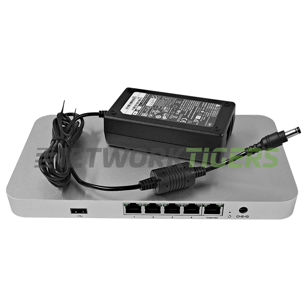 Cisco Meraki MX64-HW 250 Mbps 4x GE LAN UNCLAIMED Firewall w/Adapter