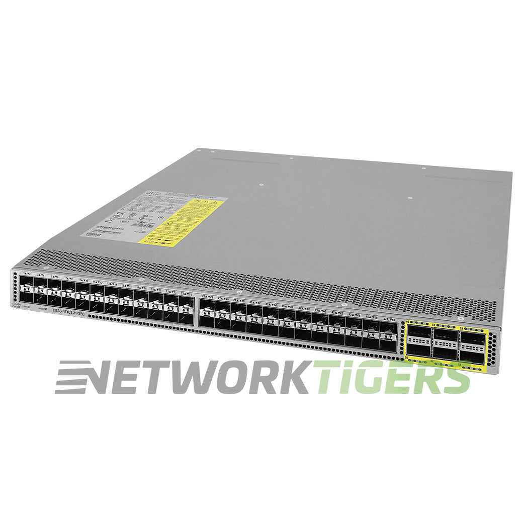 Cisco N3K-C3172PQ-10GE 48x 10GB SFP+ 6x 40GB QSFP+ Back-to-Front Airflow Switch