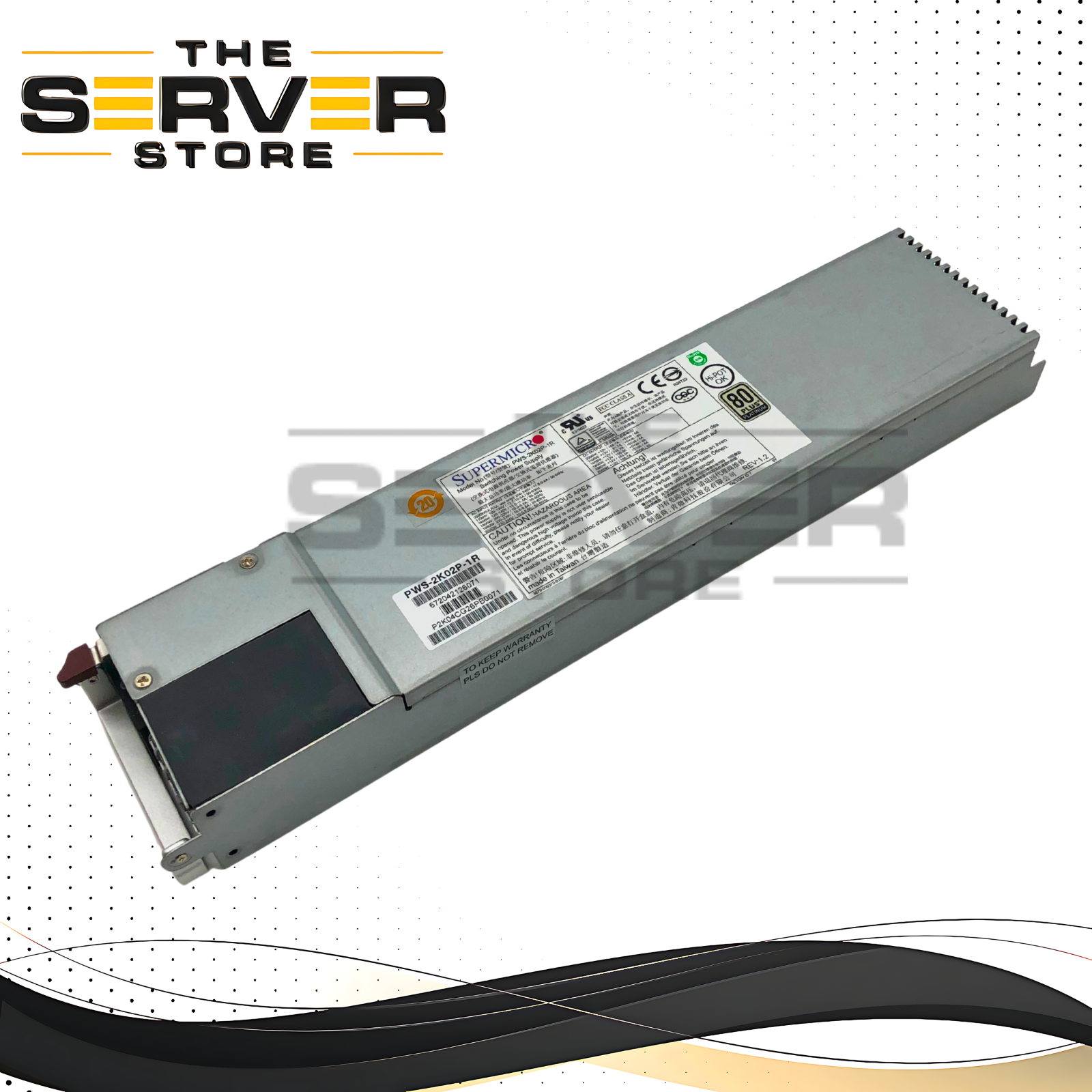 Supermicro2000W 1U 80 plus Platinum Redundant Power Supply (PWS-2K02P-1R)