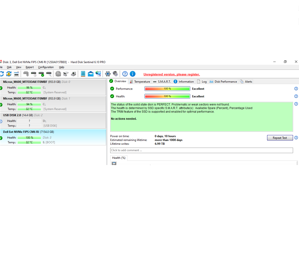 Dell 7.68TB NVMe U.3 PCIe Gen 4.0 x4 SED SFF 2.5" SSD Kioxia CM6‑R 0PDWJY PDWJY