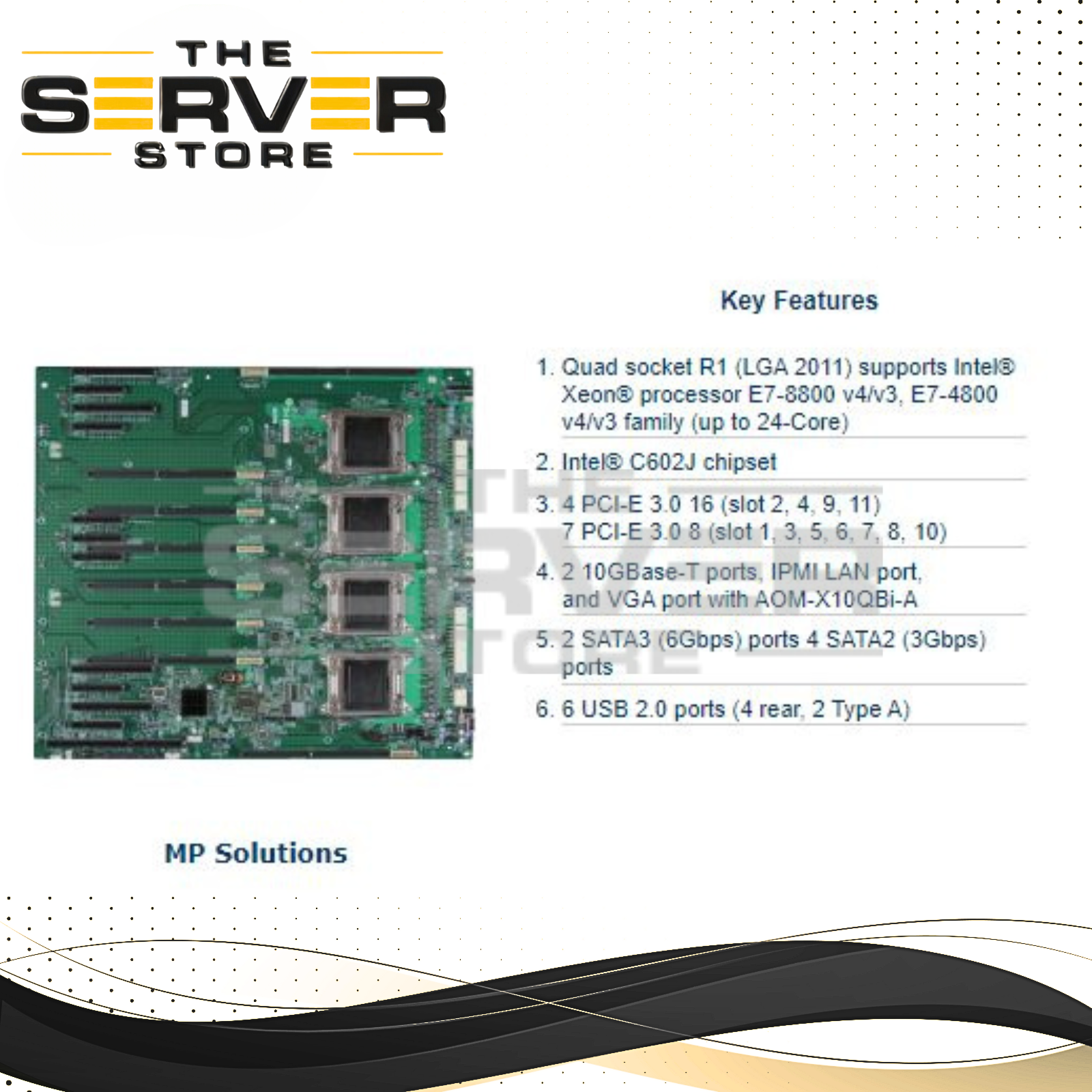 Supermicro Intel Quad LGA2011 DDR4 Server System Motherboard MBD-X10QBi X10QBI