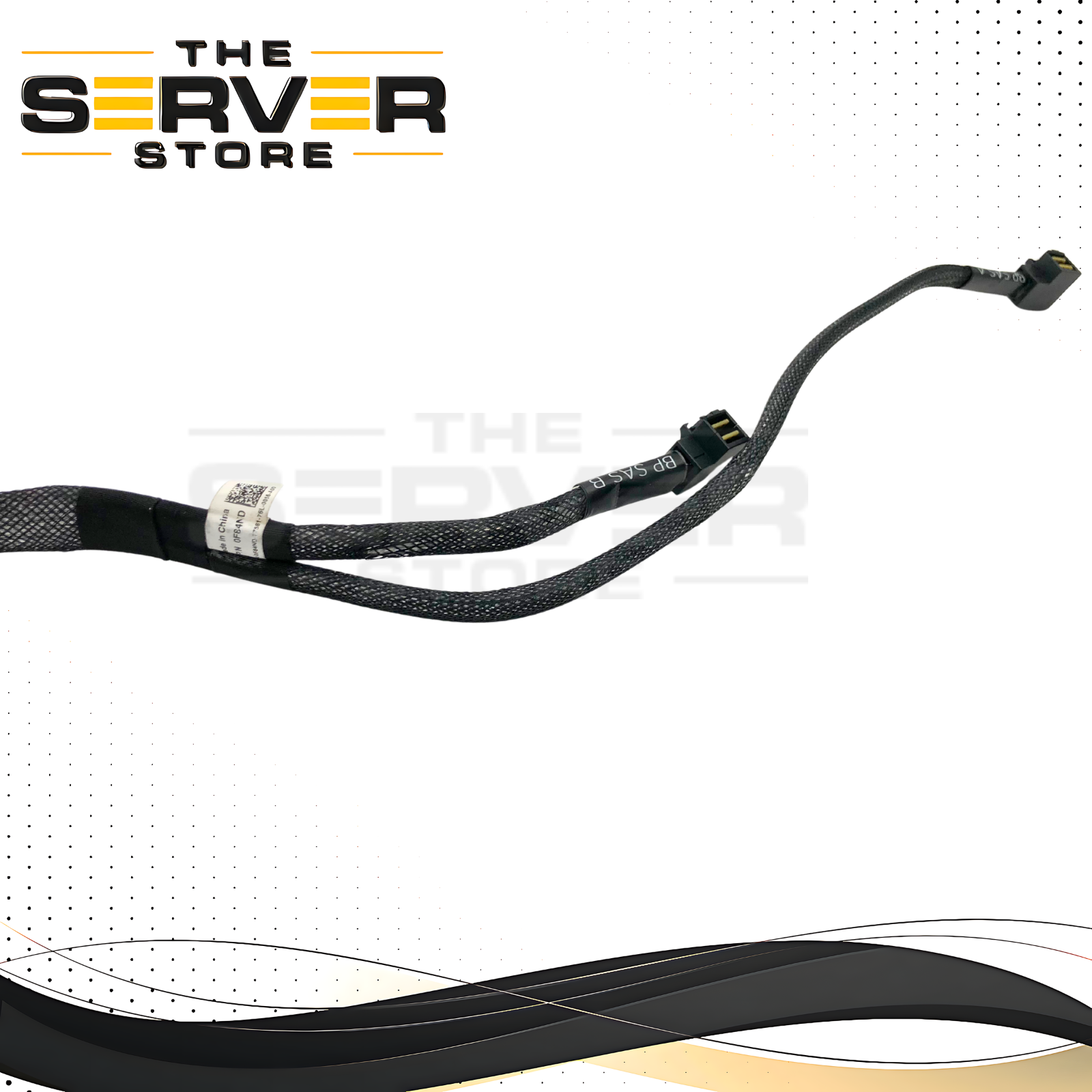 Dell PowerEdge R640 Internal SAS Cable for 8-Bay Backplane to Mini PERC RAID Controller. OEM by 3M. P/N: F84ND, 0F84ND.