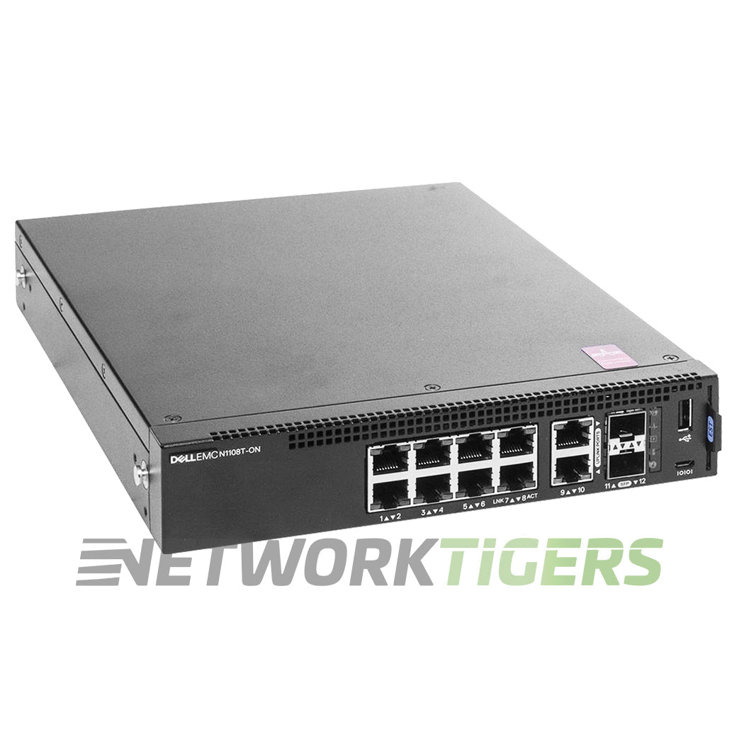 Dell N1108T-ON N1100 Series 8x 1GB RJ45 2x 1GB Combo Switch