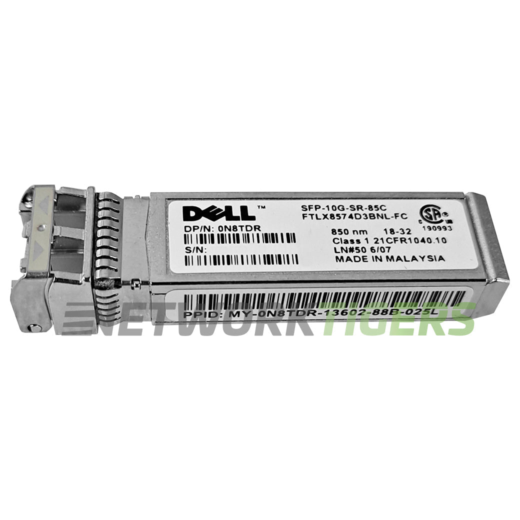 Dell N8TDR 10 Gigabit BASE-SR SFP-10G-SR-85C 850nm 300m LC SFP+ Transceiver