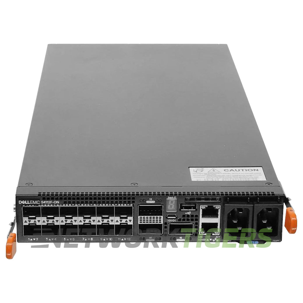 NEW Dell S4112F-ON-RA 12x 10GB SFP+ 3x 100GB QSFP28 B-F Air OS10 Switch