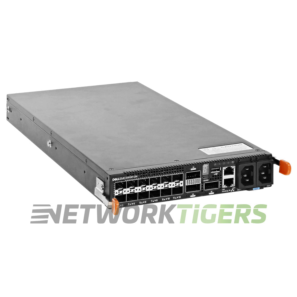 Dell S4112F-ON-RA EMC S-Series 12x 10GB SFP+ 3x 100GB QSFP28 B-F Air OS10 Switch