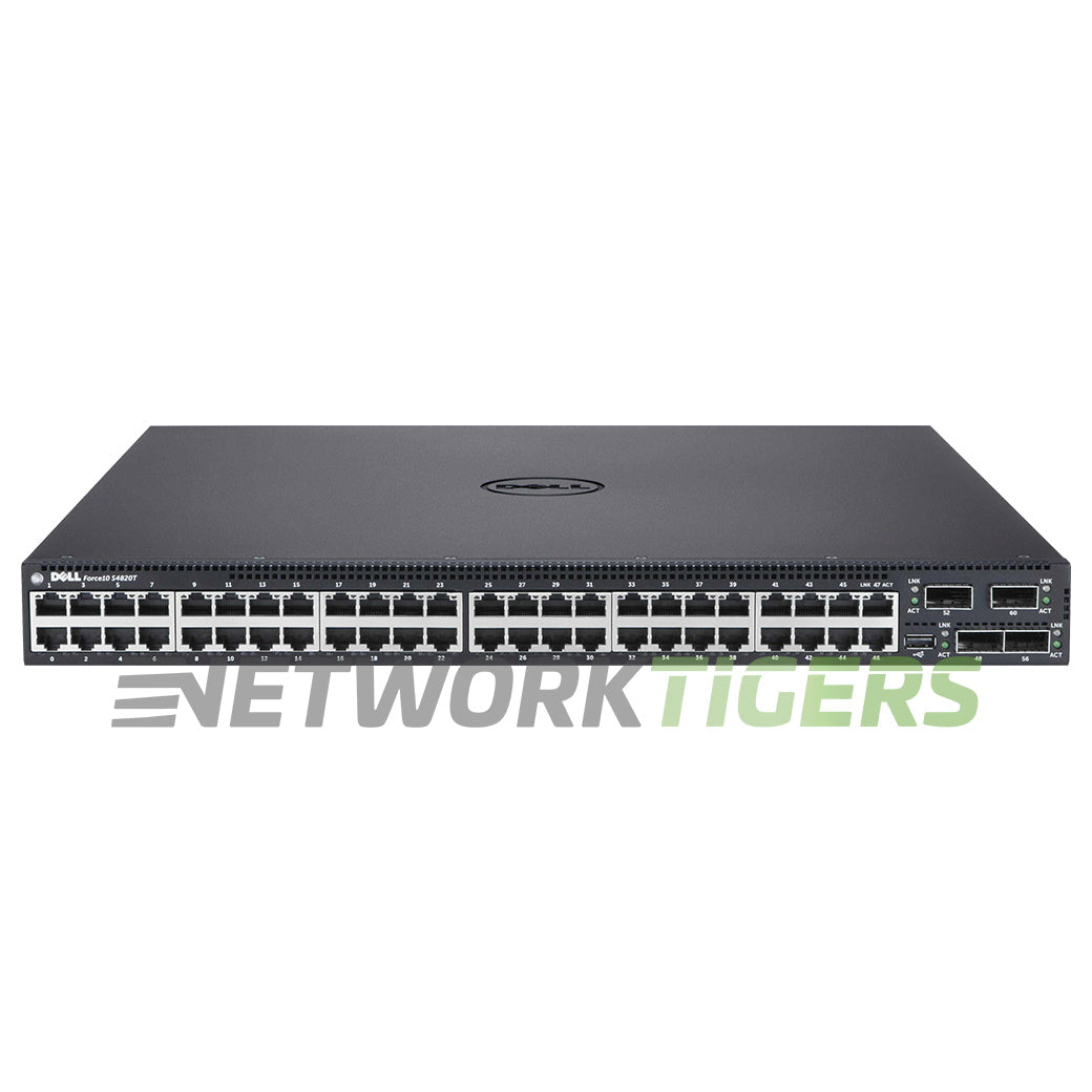 NEW Dell S4820T 48x 10GB Copper 4x 40GB QSFP+ Front-to-Back Airflow Switch