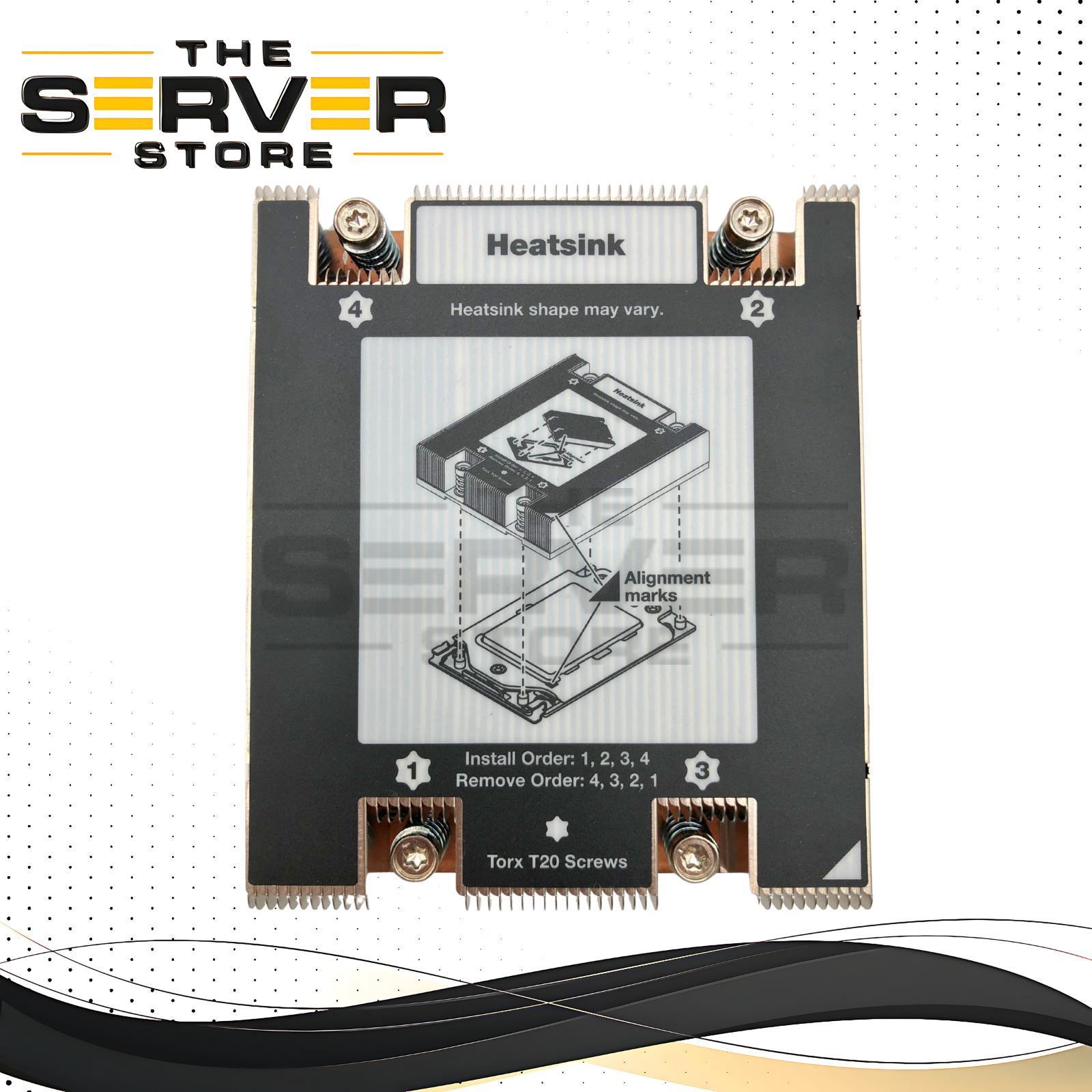 Lenovo ThinkSystem SR635/SR655 (7Y99/7Z01) 1U High Performance Heatsink. P/N: 02JG044.